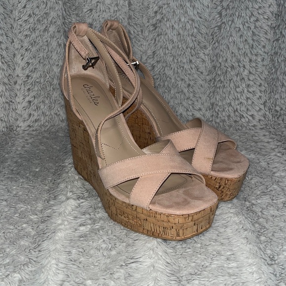 Nude Dempsey Wedge Sandal - Picture 1 of 6